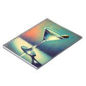 Mid Century I Love The Blues Martini Art Notizblock (Linke Seite)