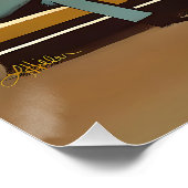 Mid-Century-Interieur-Design-Kunst-Lounge Poster (Ecke)
