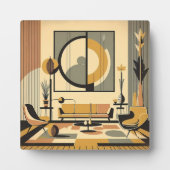Mid Century Interior Design Autumn Hues Livingroom Fotoplatte (Vorderseite)