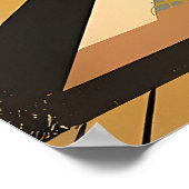 Mid Century Interior Design Autumn Hues Livingroom Poster (Ecke)