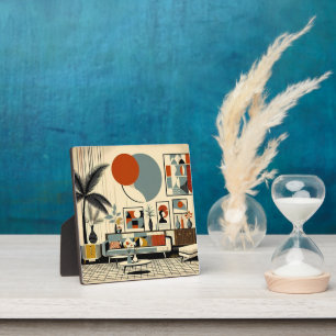 Mid-Century-Interior-Design-Eclipse-Wohnzimmer Fotoplatte