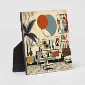 Mid-Century-Interior-Design-Eclipse-Wohnzimmer Fotoplatte (Vorderseite)