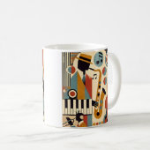 Mid Century Jazz Age Modern Minimalist Trio Kaffeetasse (VorderseiteRechts)