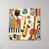 Mid Century Jazz Age Modern Minimalist Trio Leinwanddruck (Vorderseite)