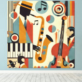 Mid Century Jazz Age Modern Minimalist Trio Leinwanddruck (Insitu (Holzboden))