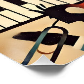 Mid Century Jazz Age Modern Minimalist Trio Poster (Ecke)