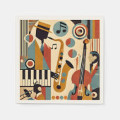 Mid Century Jazz Age Modern Minimalist Trio Serviette (Vorderseite)