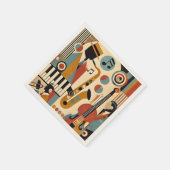 Mid Century Jazz Age Modern Minimalist Trio Serviette (Ecke)