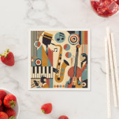 Mid Century Jazz Age Modern Minimalist Trio Serviette (Beispiel)
