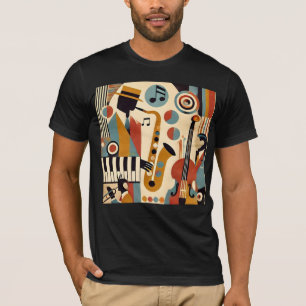 Mid Century Jazz Age Moderne Minimalistische Trio T-Shirt