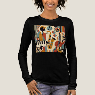 Mid Century Jazz Age Moderne Minimalistische Trio Tri-Blend Shirt