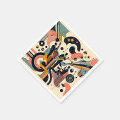 Mid Century Jazz Age Psychedelic Trio Serviette (Ecke)