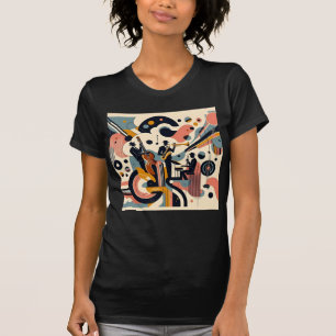 Mid Century Jazz Age Psychedelisches Trio T-Shirt
