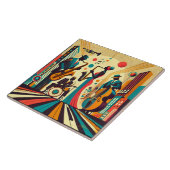 Mid Century Jazz Age Quartett Fliese (Seite)