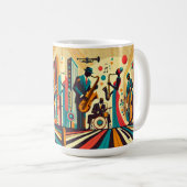 Mid Century Jazz Age Quartett Kaffeetasse (VorderseiteRechts)