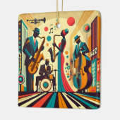 Mid Century Jazz Age Quartett Keramikornament (Links)