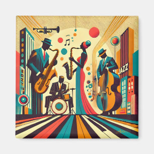 Mid Century Jazz Age Quartett Magnet