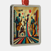 Mid Century Jazz Age Quartett Ornament Aus Metall (Rechts)