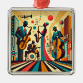 Mid Century Jazz Age Quartett Ornament Aus Metall (Vorne)