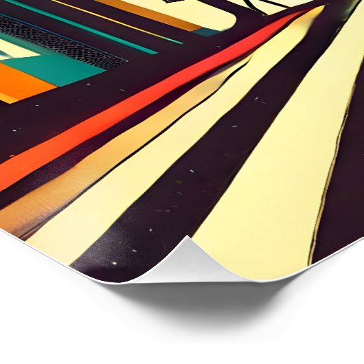 Mid Century Jazz Age Quartett Poster (Ecke)