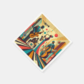 Mid Century Jazz Age Quartett Serviette (Ecke)