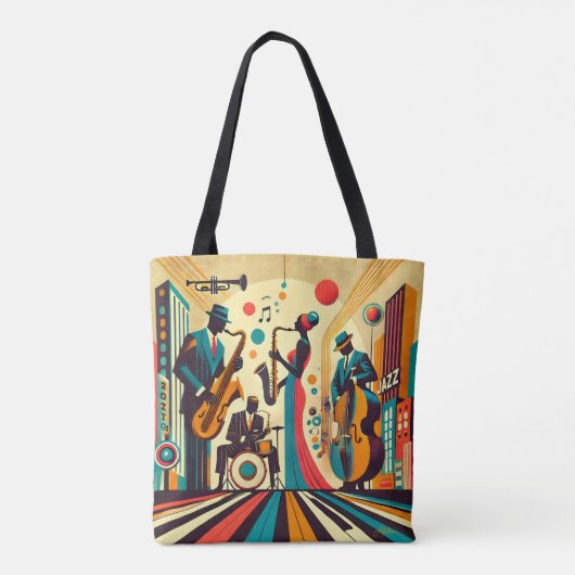 Mid Century Jazz Age Quartett Tasche (Rückseite)