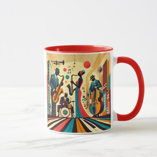 Mid Century Jazz Age Quartett Tasse (Rechts)