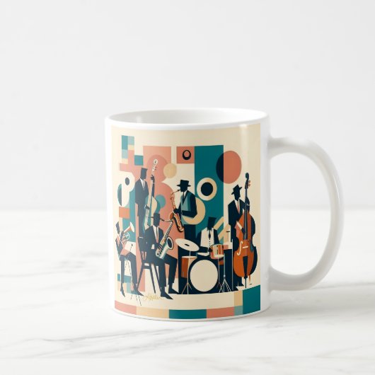 Mid Century Jazz Age Sextet Kaffeetasse (Rechts)