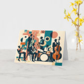 Mid Century Jazz Age Sextet Karte (Gelbe Blume)