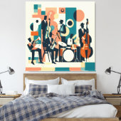Mid Century Jazz Age Sextet Leinwanddruck (Insitu (Schlafzimmer))