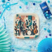 Mid Century Jazz Age Sextet Pappteller (Party)