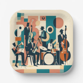 Mid Century Jazz Age Sextet Pappteller