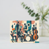 Mid Century Jazz Age Sextet Postkarte (Stehend Vorderseite)