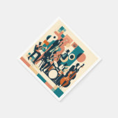 Mid Century Jazz Age Sextet Serviette (Ecke)