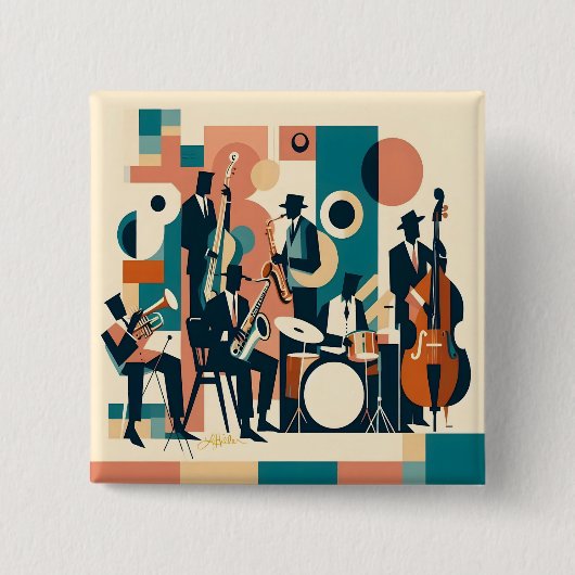 Mid Century Jazz Age Sextett Button (Vorderseite)