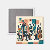 Mid Century Jazz Age Sextett Magnet (Vorderseite/Rückseite)