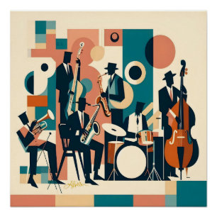 Mid Century Jazz Age Sextett Poster