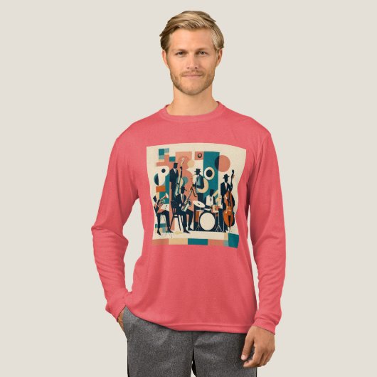 Mid Century Jazz Age Sextett Tri-Blend Shirt (Volle Vorderseite)