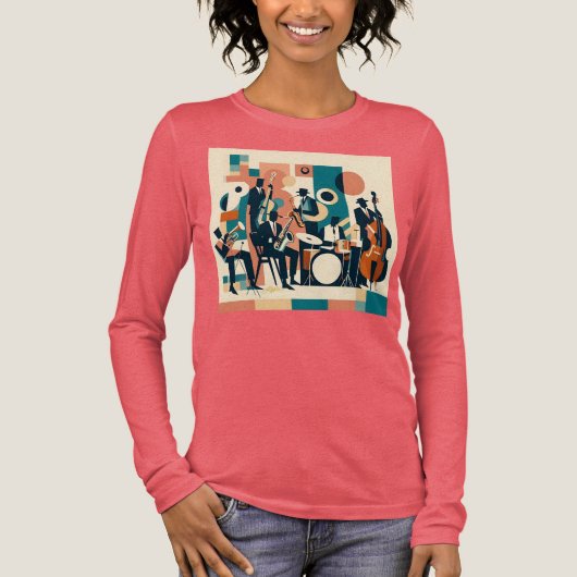 Mid Century Jazz Age Sextett Tri-Blend Shirt (Vorderseite)