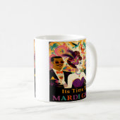 Mid Century Mardi Gras Cocktail Party Kaffeetasse (VorderseiteRechts)