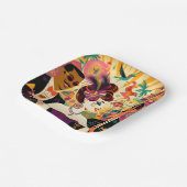 Mid Century Mardi Gras Cocktail Party Pappteller (Gewinkelt)