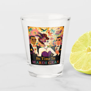 Mid Century Mardi Gras Cocktail Party Schnapsglas