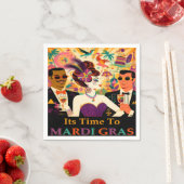 Mid Century Mardi Gras Cocktail Party Serviette (Beispiel)