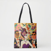 Mid Century Mardi Gras Cocktail Party Tasche (Vorderseite)