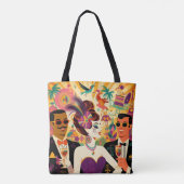 Mid Century Mardi Gras Cocktail Party Tasche (Rückseite)
