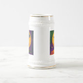 Mid Century Mardi Gras Sunset Fleur De Lis Martini Bierglas (Mittel)