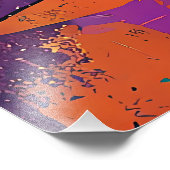 Mid Century Mardi Gras Sunset Fleur De Lis Martini Fotodruck (Ecke)