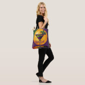 Mid Century Mardi Gras Sunset Fleur De Lis Martini Tasche (Am Model)
