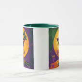 Mid Century Mardi Gras Sunset Fleur De Lis Martini Tasse (Zentrum)