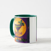 Mid Century Mardi Gras Sunset Fleur De Lis Martini Tasse (Vorderseite Links)